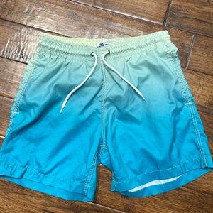 Men’s medium blue and white swim trunks.
